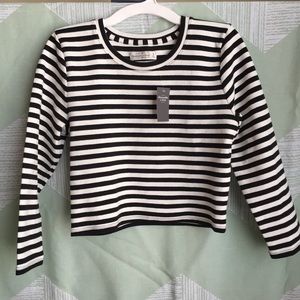 Black and White Stripe Low Top - Price is firm